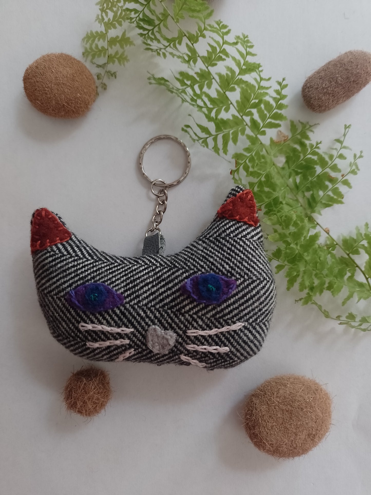 Cat Face Keyring