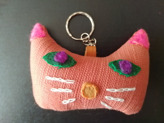 Cat Face Keyring/ Bag Charm