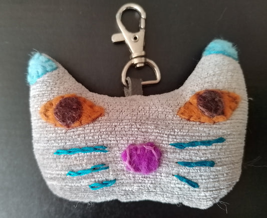 Cat Face Keyring