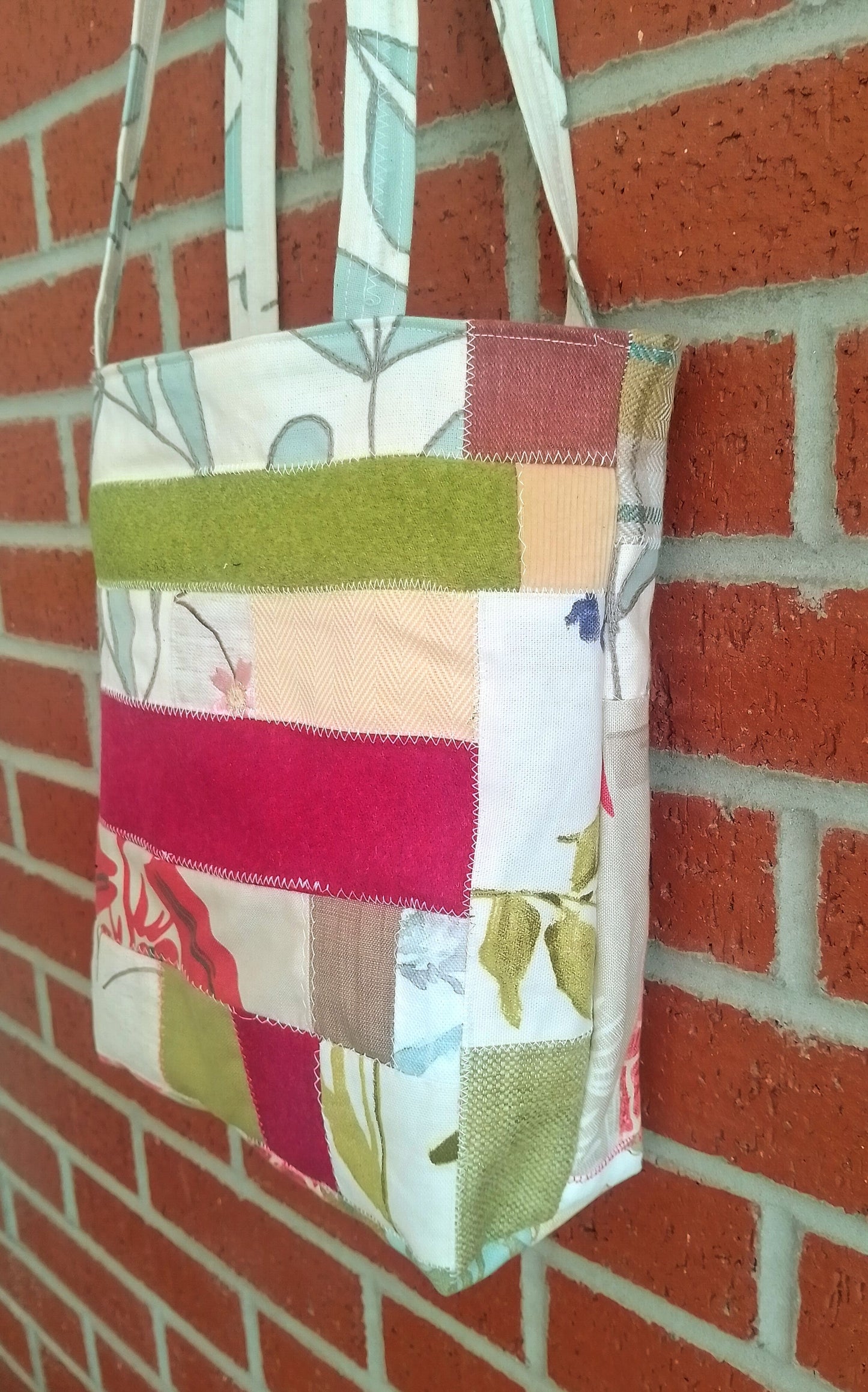 Sustainable patchwork carrier bag